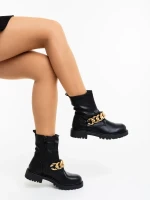 Yelena fekete női bakancs ökológiai bőrből