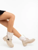 Arcadia bézs női bakancs ökológiai bőrből és szintetikus anyagból