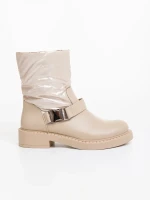 Arcadia bézs női bakancs ökológiai bőrből és szintetikus anyagból