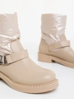 Arcadia bézs női bakancs ökológiai bőrből és szintetikus anyagból