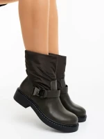 Arcadia zöld női bakancs ökológiai bőrből és szintetikus anyagból