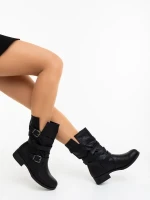 Abina fekete női bakancs ökológiai bőrből