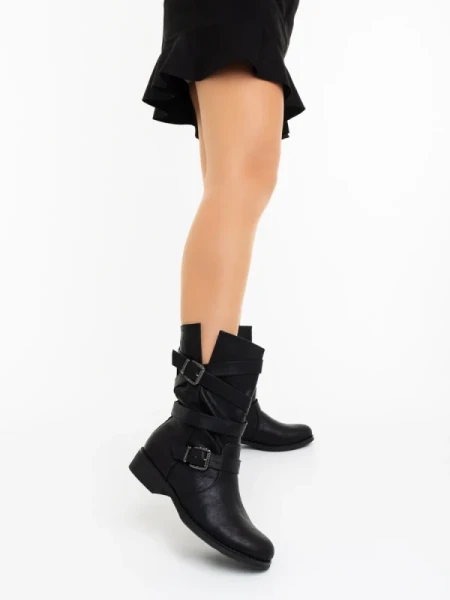 Abina fekete női bakancs ökológiai bőrből