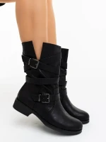 Abina fekete női bakancs ökológiai bőrből