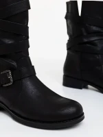 Abina fekete női bakancs ökológiai bőrből