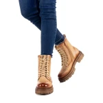 Amina bézs női bakancs