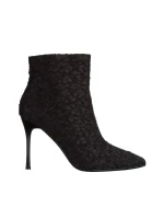 Pearlee fekete női bokacsizma, textil anyagból készült