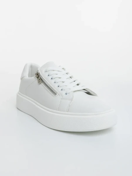 Aslan fehér férfi sportcipő ökológiai bőrből