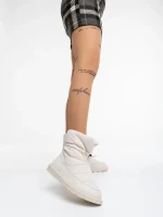 Bahar bézs, női csizma, ökológiai bőrből és textil anyagból