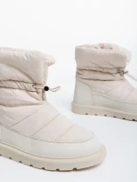 Bahar bézs, női csizma, ökológiai bőrből és textil anyagból