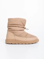 Bahar khaki, női csizma, ökológiai bőrből és textil anyagból