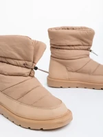 Bahar khaki, női csizma, ökológiai bőrből és textil anyagból