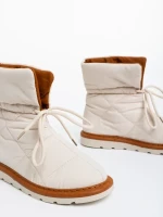 Zurine világos bézs, női csizma, textil anyagból
