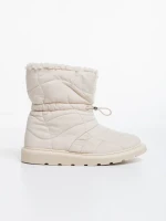 Louella világos bézs, női csizma, textil anyagból