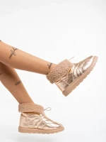 Louella  pezsgő színű, női csizma, textil anyagból