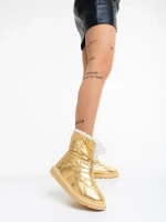 Louella  arany színű, női csizma, textil anyagból
