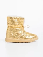 Louella  arany színű, női csizma, textil anyagból