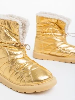 Louella  arany színű, női csizma, textil anyagból