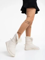 Tayte bézs , női csizma, textil anyagból