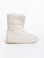 Tayte bézs , női csizma, textil anyagból