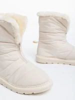 Tayte bézs , női csizma, textil anyagból