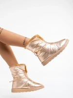 Tayte pezsgő színű , női csizma, textil anyagból