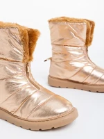 Tayte pezsgő színű , női csizma, textil anyagból