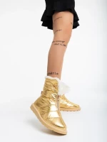 Tayte arany színű, női csizma, textil anyagból
