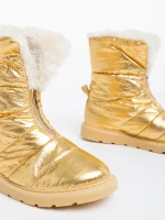 Tayte arany színű, női csizma, textil anyagból