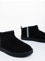 Aloani fekete , női csizma, textil anyagból