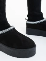 Diaza fekete női csizma textil anyagból