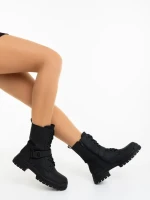 Tempera fekete női bakancs ökológiai bőrből