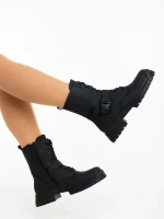 Tempera fekete női bakancs ökológiai bőrből