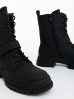 Tempera fekete női bakancs ökológiai bőrből