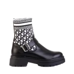 Dernia fekete és fehér női csizma