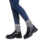 Dernia fekete és fehér női csizma