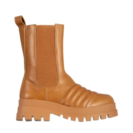 Lovena camel női csizma, műbőrből készült