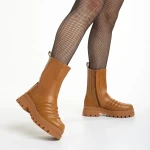 Lovena camel női csizma, műbőrből készült