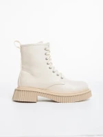 Hanieh bézs, női bakancs,  ökológiai bőrből