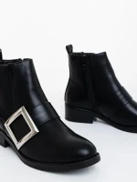 Vitera fekete női bokacsizma ökológiai bőrből