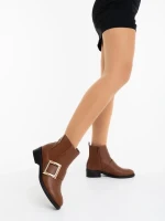 Vitera tevebarna női bokacsizma ökológiai bőrből