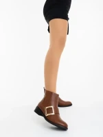 Vitera tevebarna női bokacsizma ökológiai bőrből