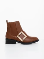 Vitera tevebarna női bokacsizma ökológiai bőrből