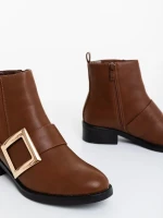 Vitera tevebarna női bokacsizma ökológiai bőrből