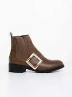 Vitera khaki női bokacsizma ökológiai bőrből