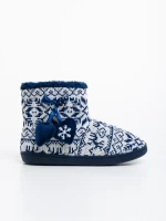 Corliss tengerészkék, női papucs, textil anyagból