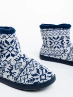 Corliss tengerészkék, női papucs, textil anyagból