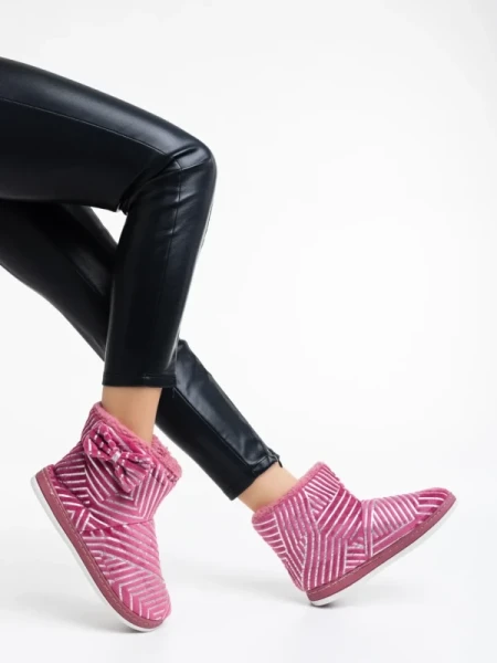 Shanika rózsaszín, női papucs, textil anyagból
