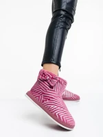 Shanika rózsaszín, női papucs, textil anyagból