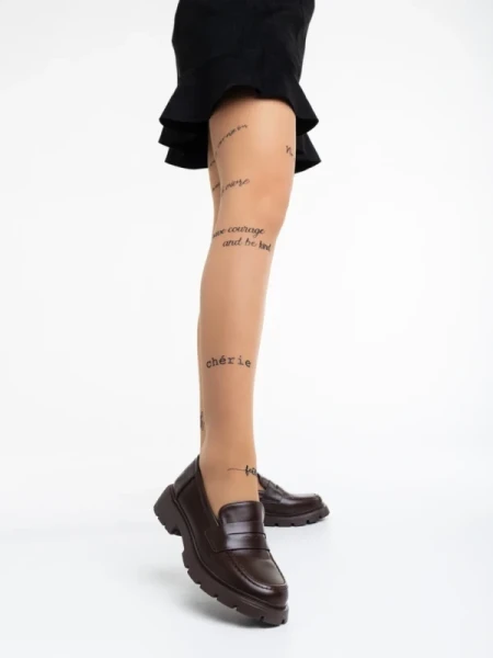 Dorrin barna, női félcipő,  ökológiai bőrből